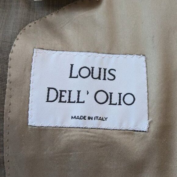 LOUIS DELL’OLIO Men's Suit 100% Wool Beige Size 44R - Picture 6 of 15